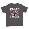 plays with trucks family matching Youth Tee