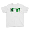 santa green glitter Youth Tee