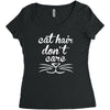cat hair don't care cute crazy cat Women's Triblend Scoop T-shirt