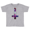 inverted galaxy cross funny  religion banter space fashion new Toddler T-shirt