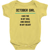 October Girl Baby Onesie
