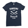 hawkins babysitting club indiana mike dustin eleven demogorgon strange Ladies Fitted T-Shirt