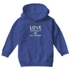 Love Actually Is All Around Ugly Christmas for dark Youth Hoodie