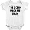 The Ocean Made Me Salty Baby Onesie