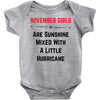 November Girls Baby Onesie