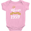 kings are born in 1959 Baby Onesie