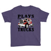 plays with trucks family matching Youth Tee