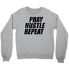 pray hustle repeat Crewneck Sweatshirt
