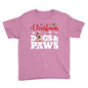 christmas dogs and paws Youth Tee