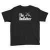the rodfather   mens funny fishing Youth Tee