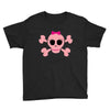 fummy pink skull long sleeve Youth Tee