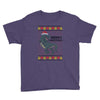 ugly dinosaur merry christmas Youth Tee