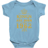 kings are born in 1962 Baby Onesie