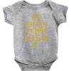 kings are born in 1954 Baby Onesie