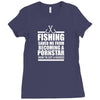 fishing t shirt funny fishing Ladies Fitted T-Shirt