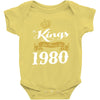 kings are born in 1980 Baby Onesie
