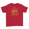 what happens in camper stays in camper vintage style camp funny Youth Tee