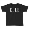 elle white logo Toddler T-shirt