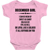 Super December Girl Baby Onesie