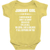Super January Girl Baby Onesie