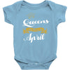 queens are born in april Baby Onesie