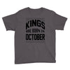 kings are born in october Youth Tee