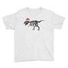 t rex skeleton santa claus Youth Tee