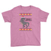 ugly dinosaur merry christmas Youth Tee
