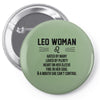 Leo Woman Pin-back button