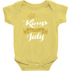 kings are born in july Baby Onesie
