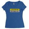 warning offensive mens funny Women's Triblend Scoop T-shirt