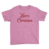 merry christmas red glitter Youth Tee