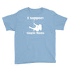 i support single moms stripper pole dancer funny saying Youth Tee