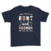 i have two titles aunt and dogmom and i rock them both with roses Youth Tee