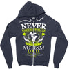 The Power Of An Autism Dad Zipper Hoodie