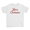 merry christmas red glitter Youth Tee