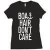boat hair don't care Ladies Fitted T-Shirt