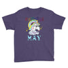 unicorns are born in may cute unicorn Youth Tee