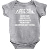 Smartass April Girl Baby Onesie