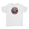 cotton captain america shield distressed, ideal gift or present Youth Tee