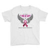 my hero is now my angel breast cancer awareness Youth Tee