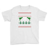 ugly dinosaur christmas Youth Tee