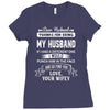 Dear Husband, Love, Your Favorite Ladies Fitted T-Shirt