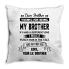 Thanks For Being My Brother, Love, Your Lil Brother Throw Pillow