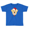 golden retriever dog with red santa's hat Toddler T-shirt