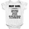Super May Girl Baby Onesie
