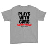 Plays With Cars Youth Tee