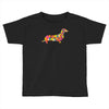 dachshund flower 2 Toddler T-shirt