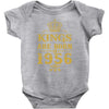 kings are born in 1956 Baby Onesie
