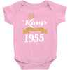 kings are born in 1955 Baby Onesie